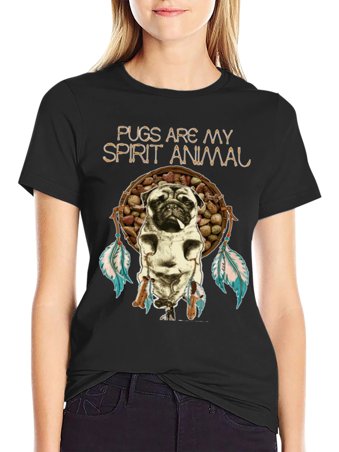 Pugs Are My Spirit Animal Graphic T-Shirt