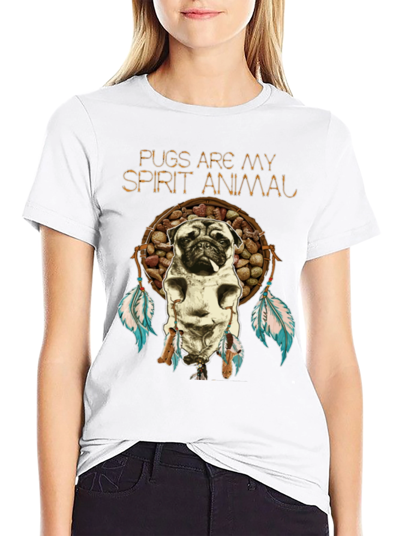 Pugs Are My Spirit Animal Graphic T-Shirt