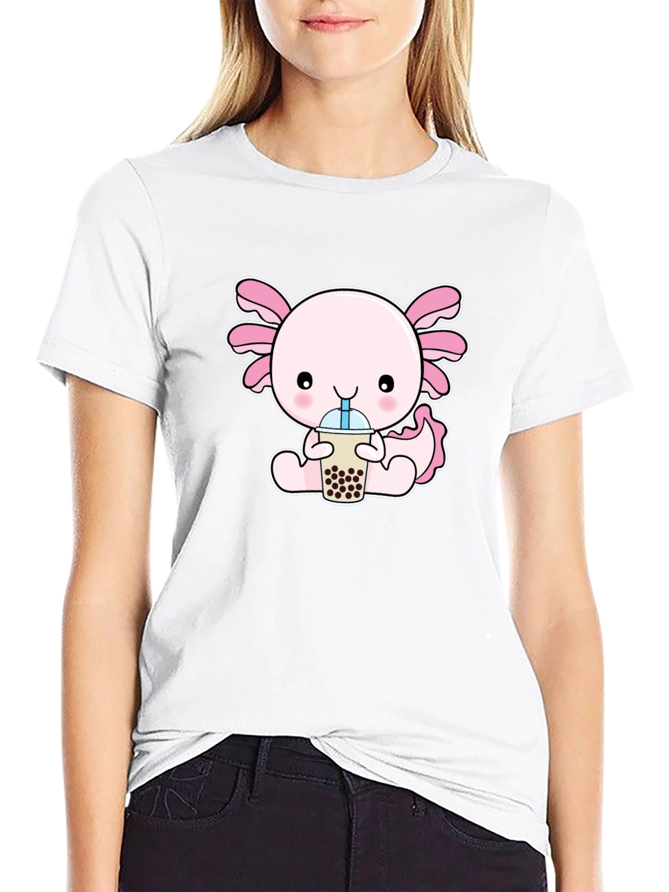 Axolotl Boba Tea Graphic Tee