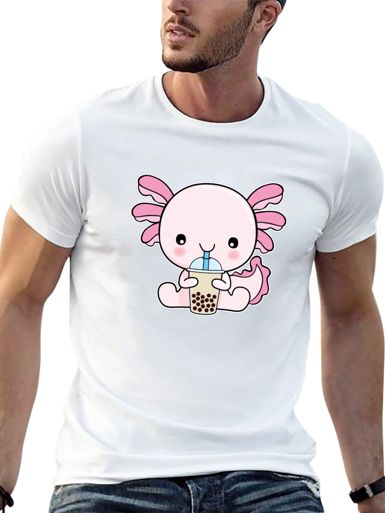 Axolotl Boba Tea Graphic Tee