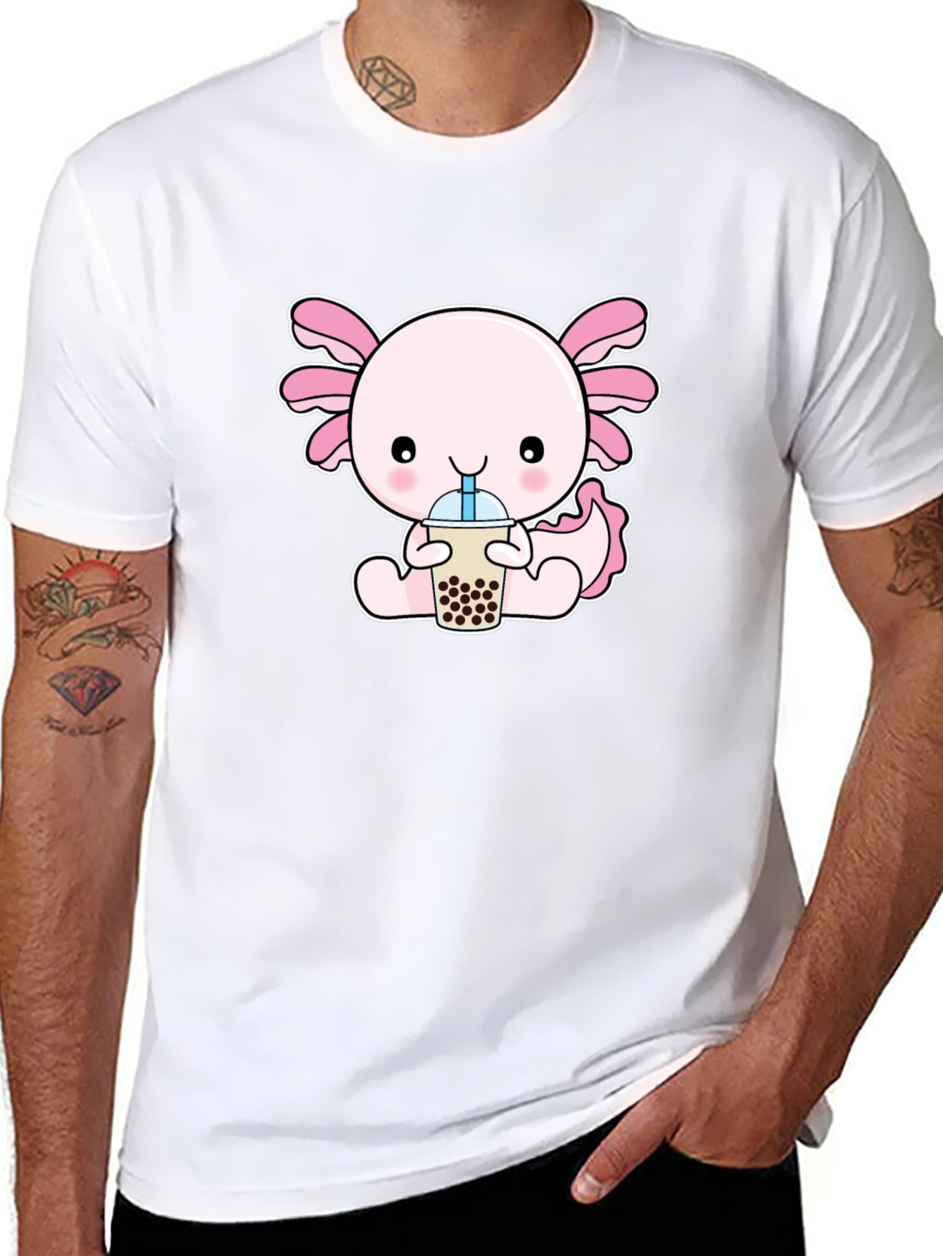 Axolotl Boba Tea Graphic Tee
