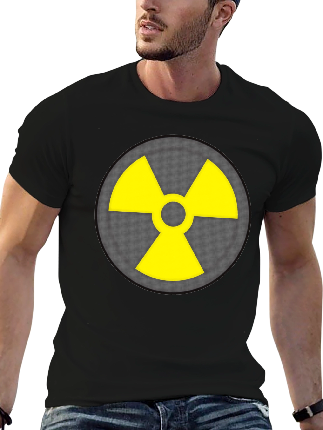Radioactive Symbol T-Shirt - Black Cotton Blend