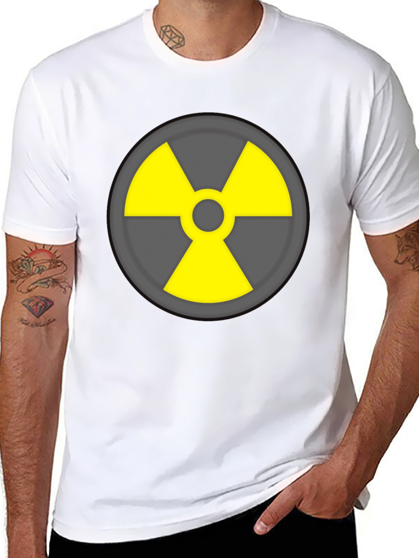 Radioactive Symbol T-Shirt - Black Cotton Blend