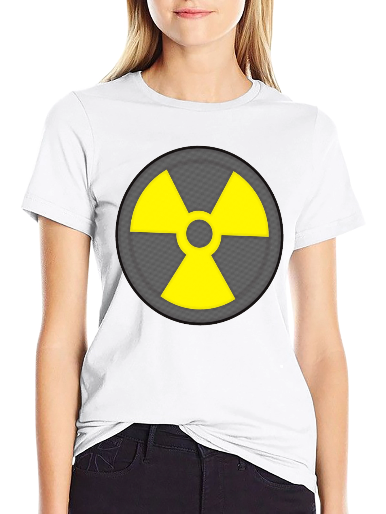 Radioactive Symbol T-Shirt - Black Cotton Blend