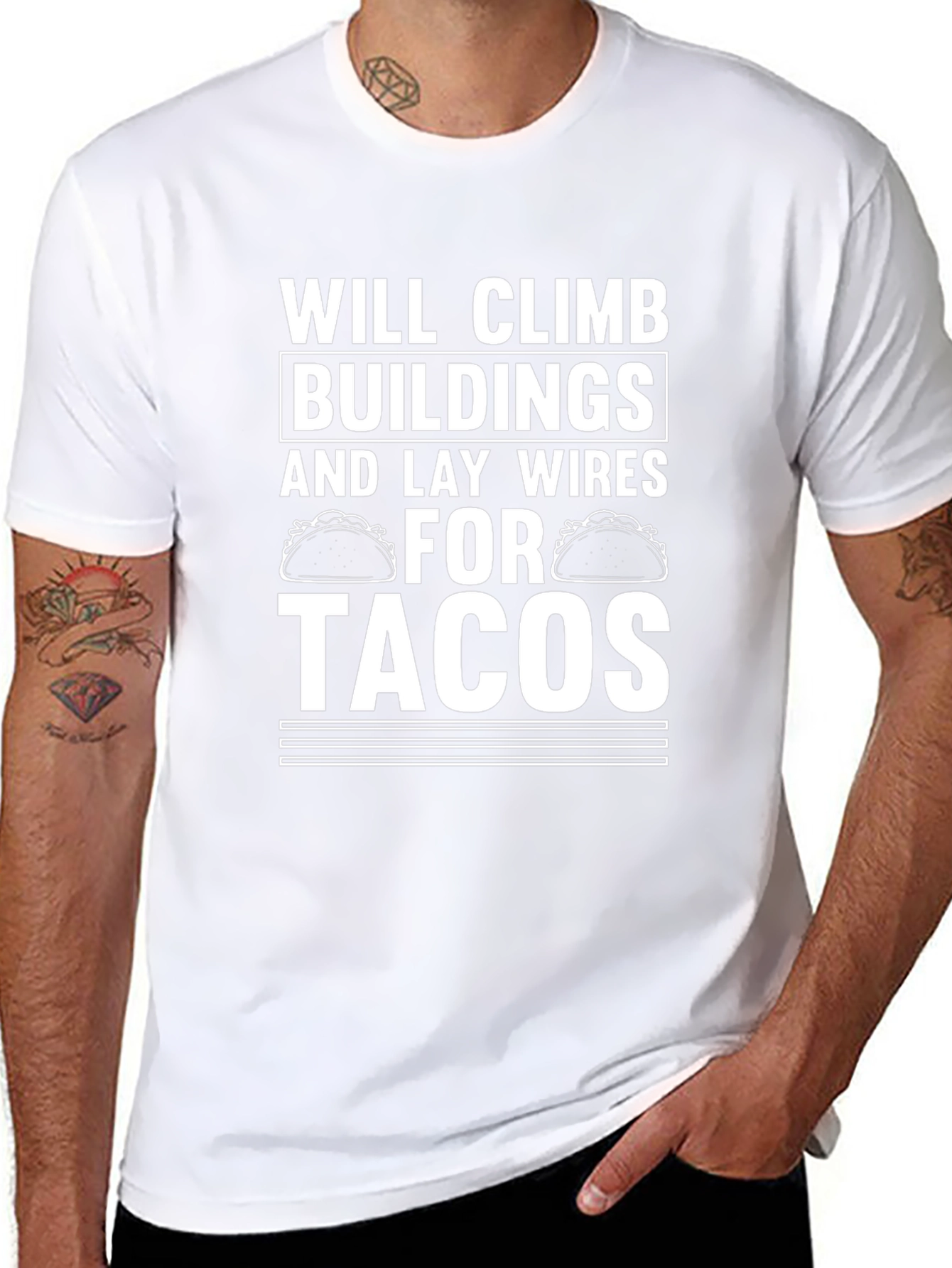 Will Climb Buildings for Tacos T-Shirt