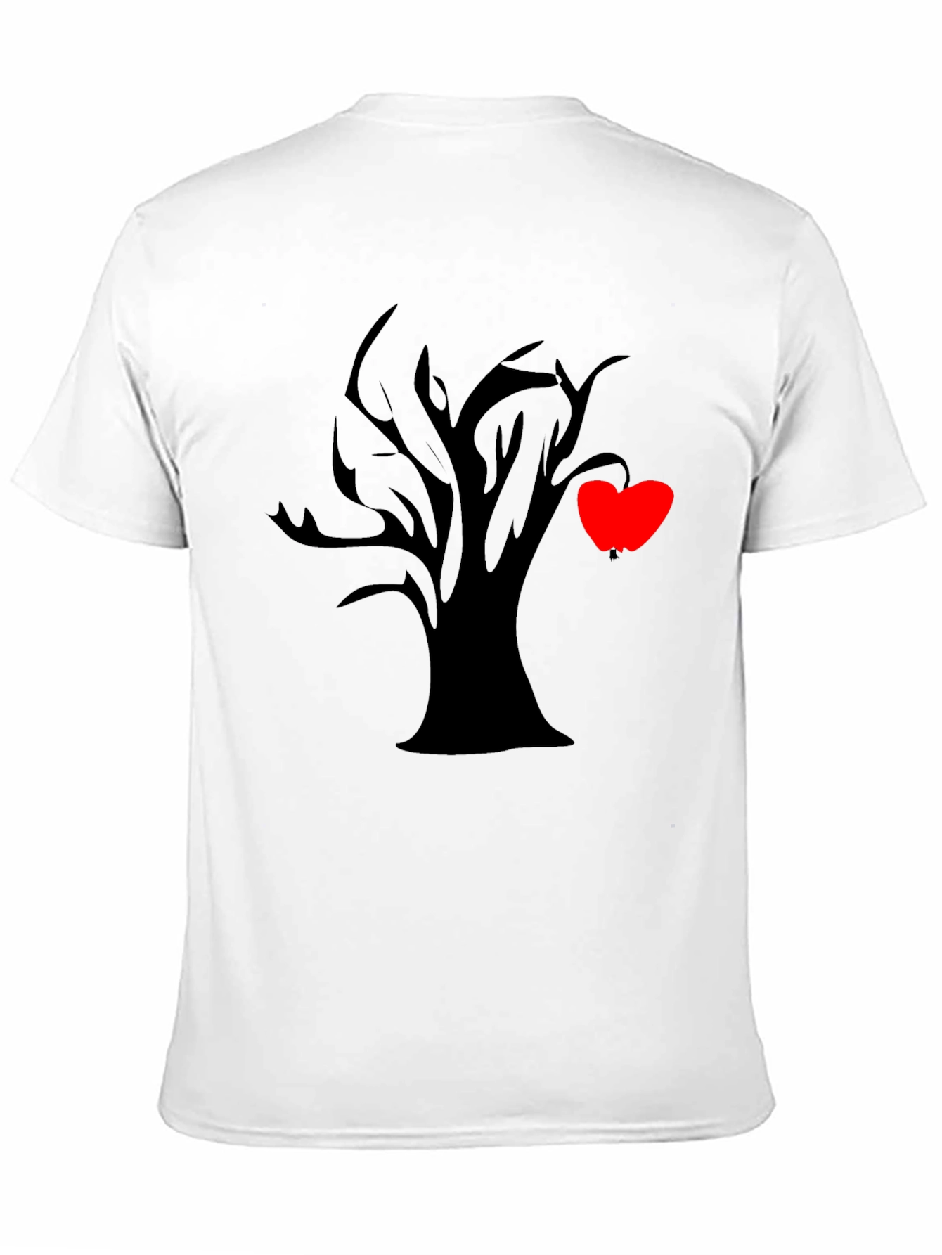 Tree of Hearts Graphic Black Tee - Unique Style