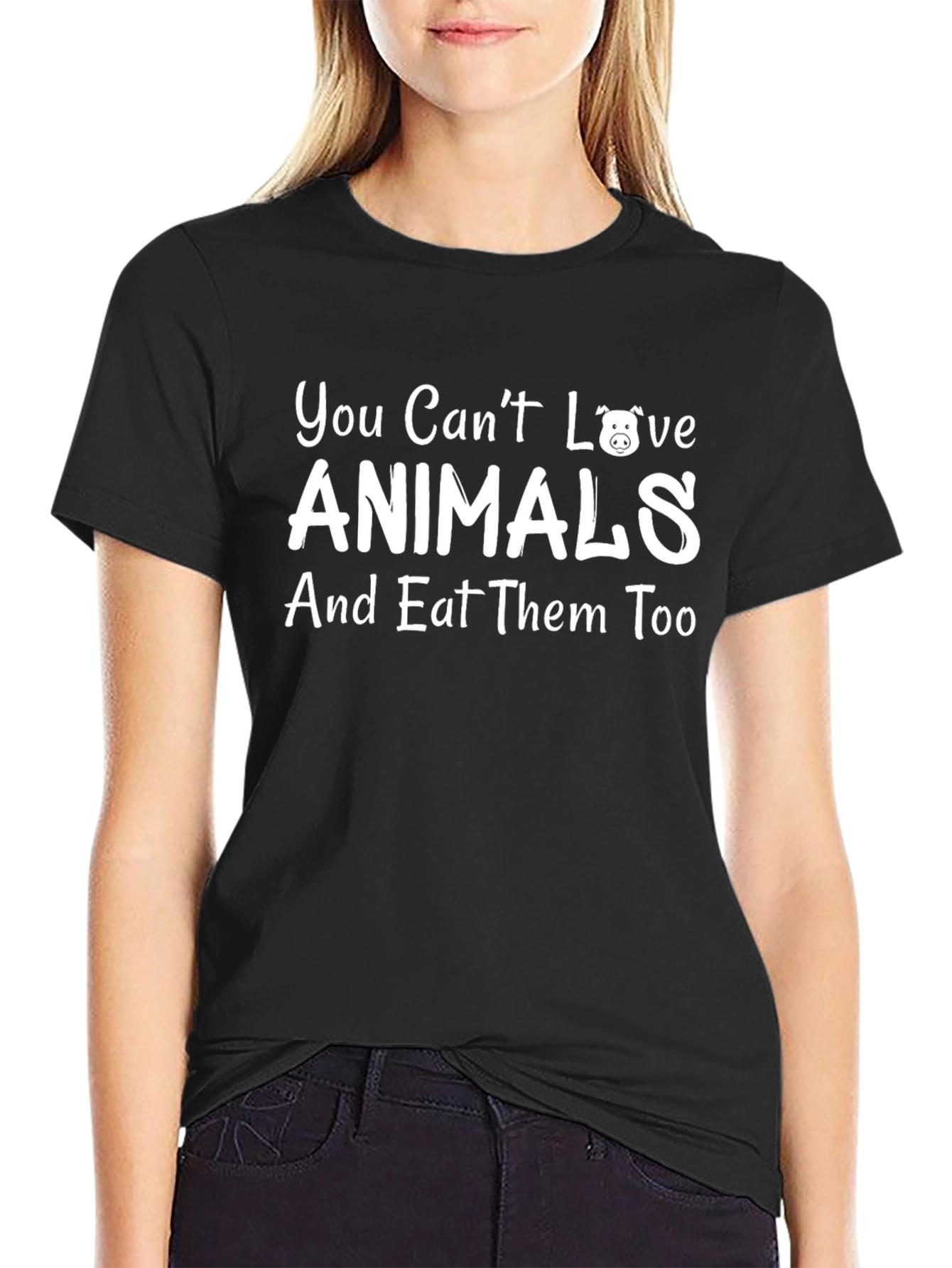 Vegan T-Shirt: Love Animals Dont Eat Them