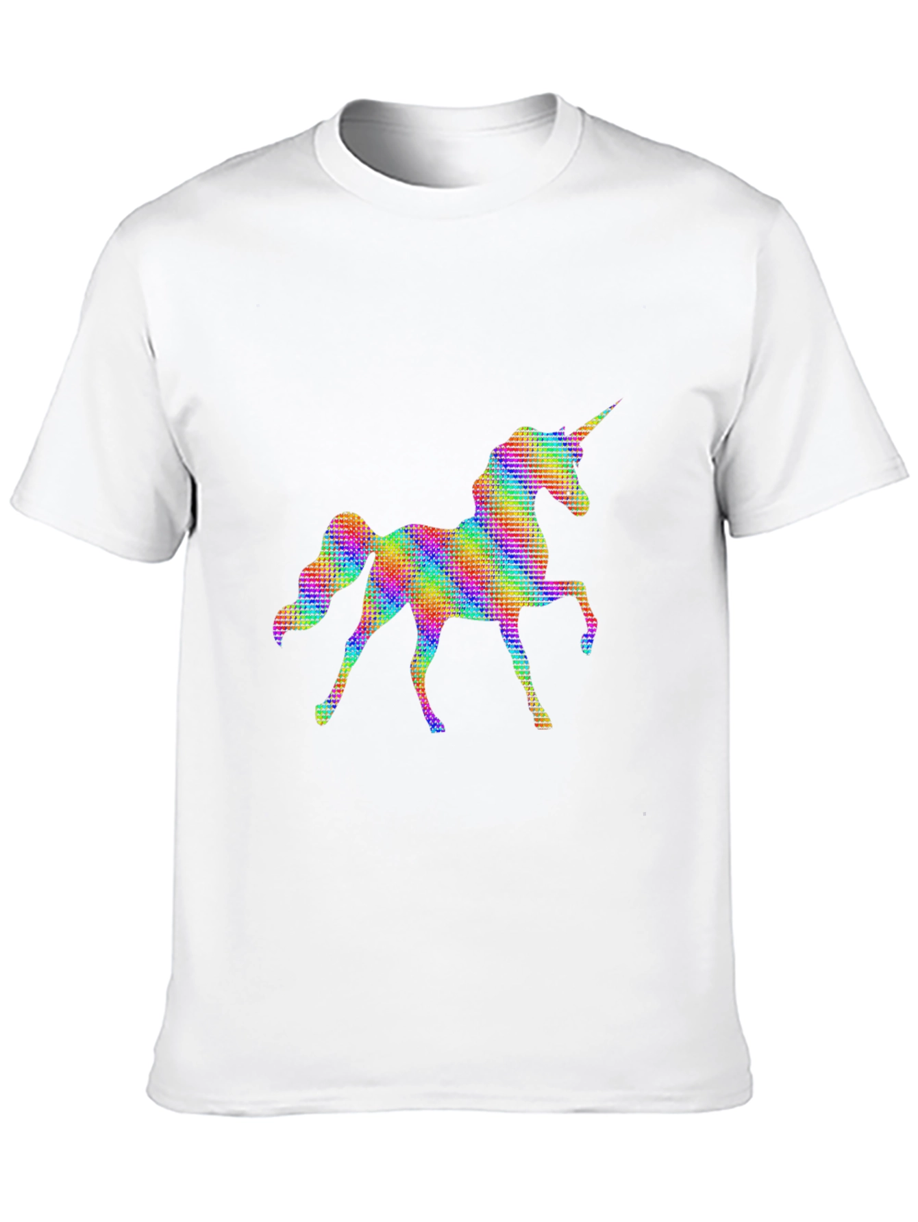 Rainbow Unicorn Graphic Black T-Shirt