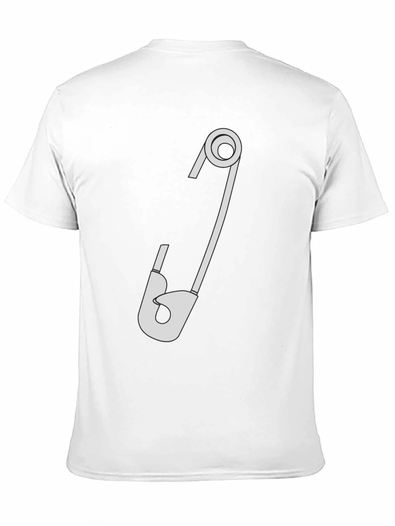 Safety Pin Graphic T-Shirt - Black Cotton Tee