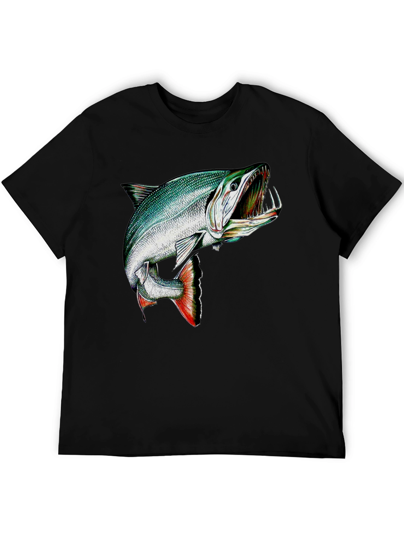 Black T-Shirt with Angler Fish Graphic