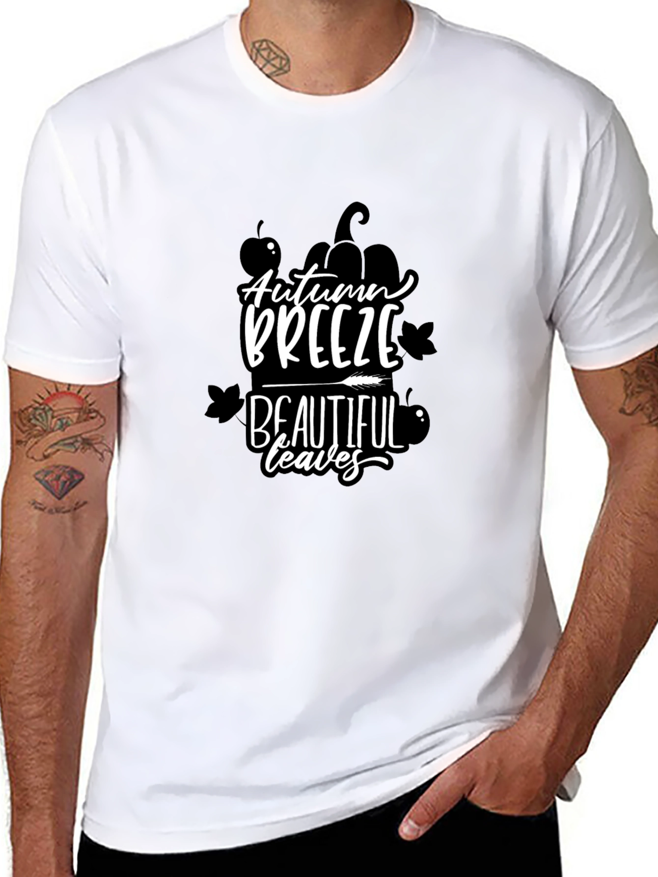 Autumn Breeze Beautiful Leaves Graphic Tee