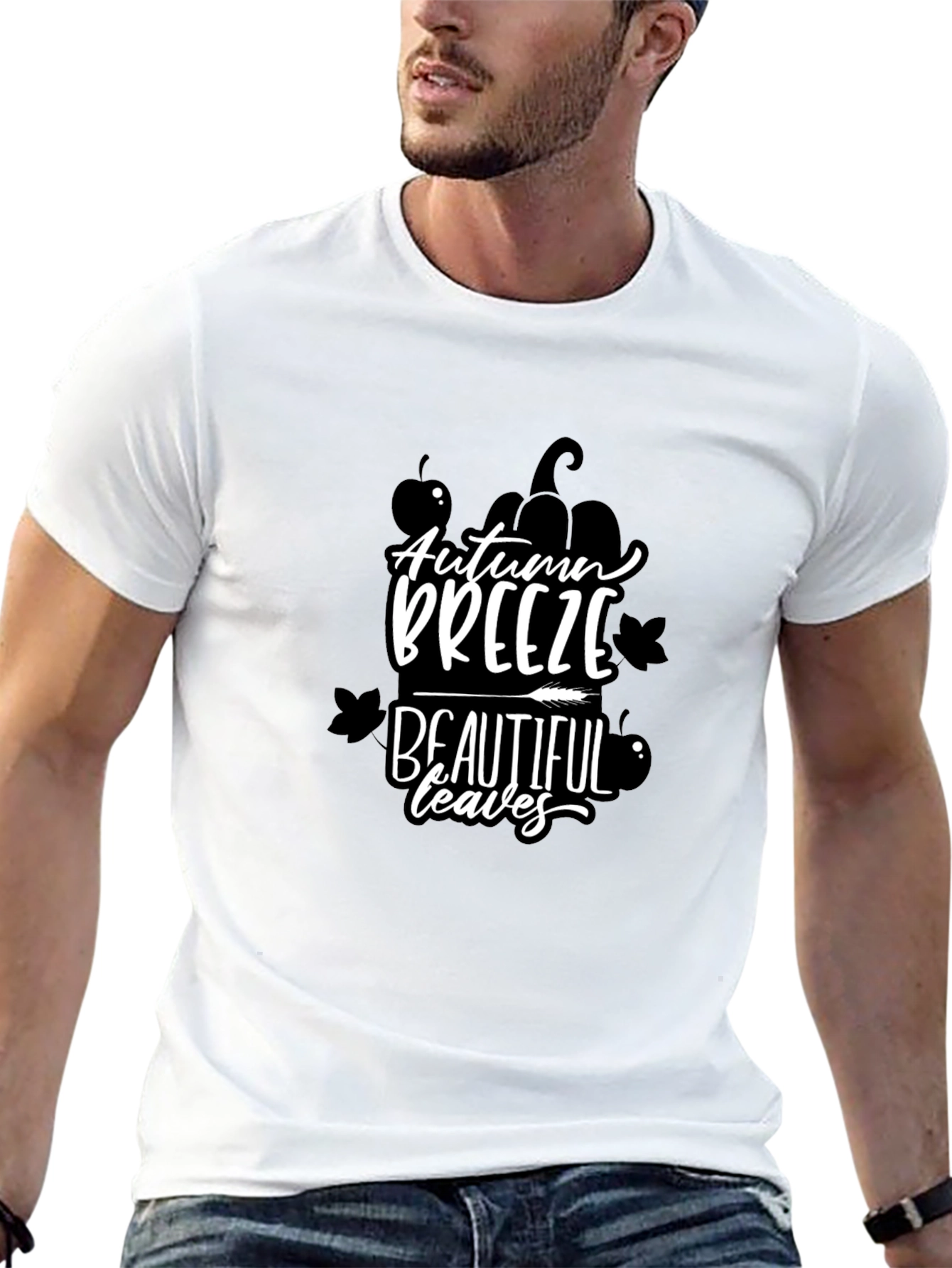 Autumn Breeze Beautiful Leaves Graphic Tee