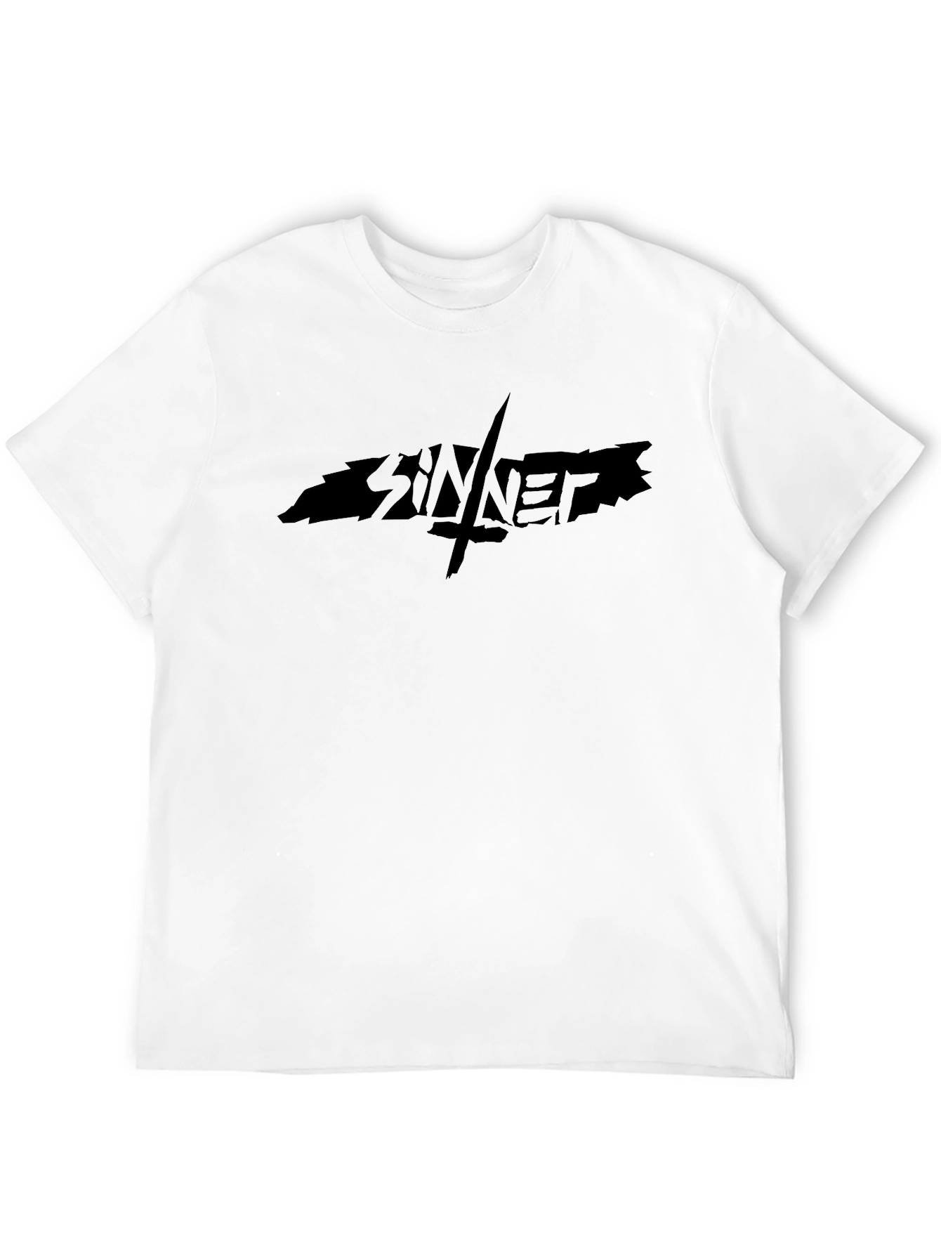 Sinner Graphic Print Black T-Shirt