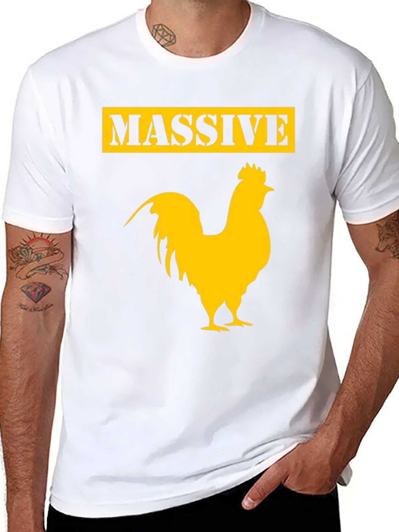 Massive Rooster Graphic Tee - Funny Chicken T-Shirt