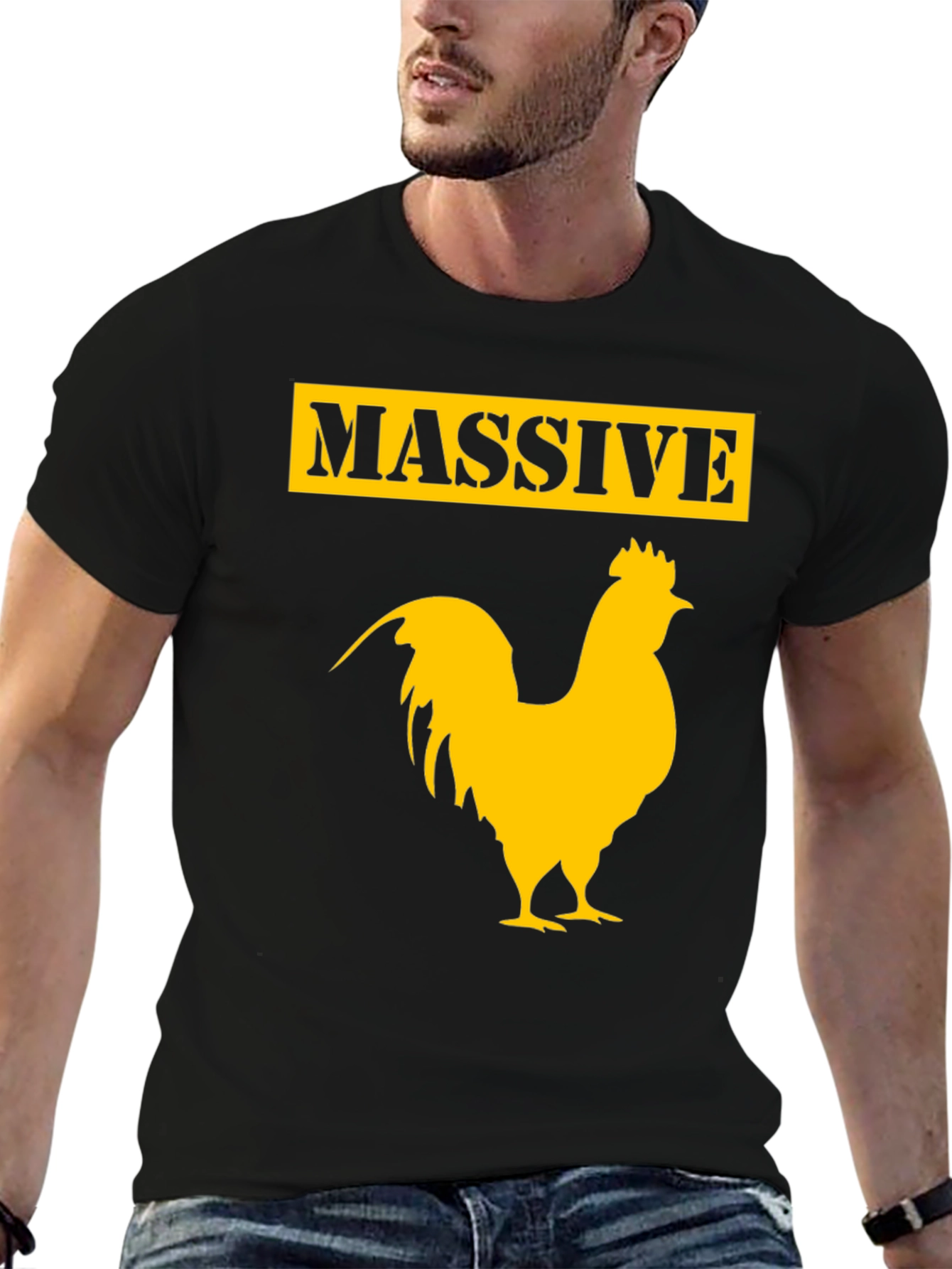 Massive Rooster Graphic Tee - Funny Chicken T-Shirt