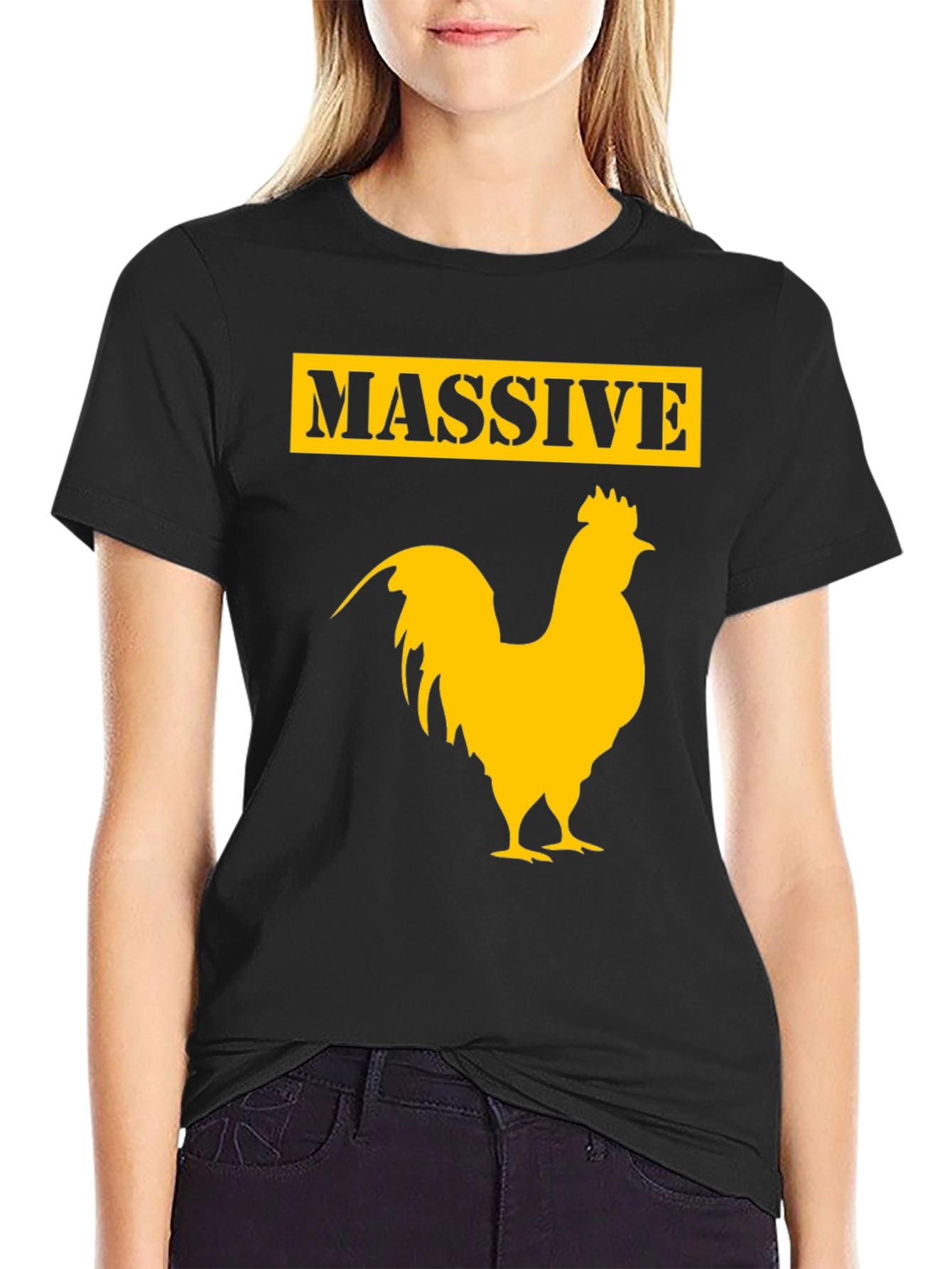 Massive Rooster Graphic Tee - Funny Chicken T-Shirt