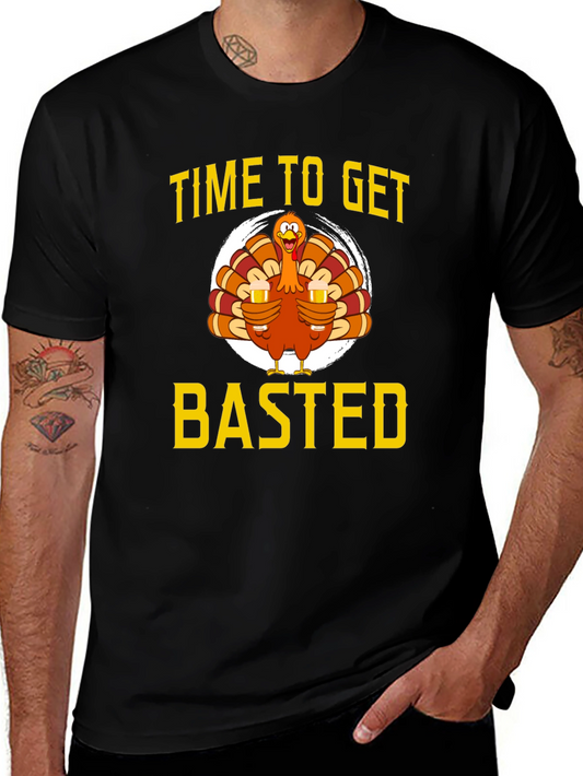 Time To Get Basted Thanksgiving Graphic T-Shirt