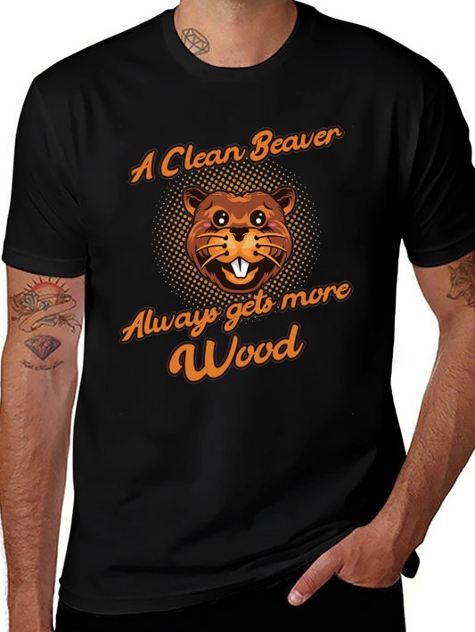 Clean Beaver Wood Graphic Tee