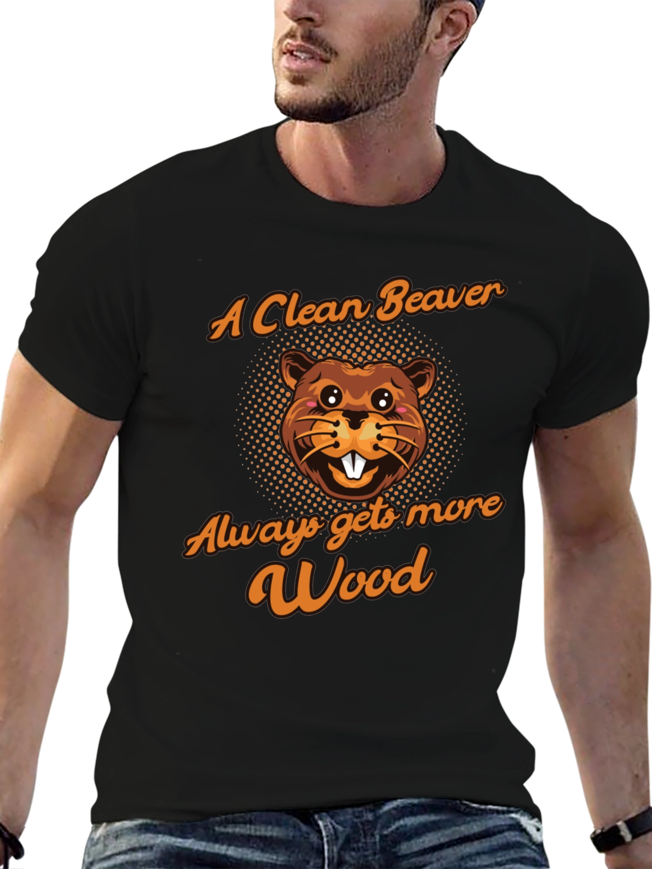 Clean Beaver Wood Graphic Tee