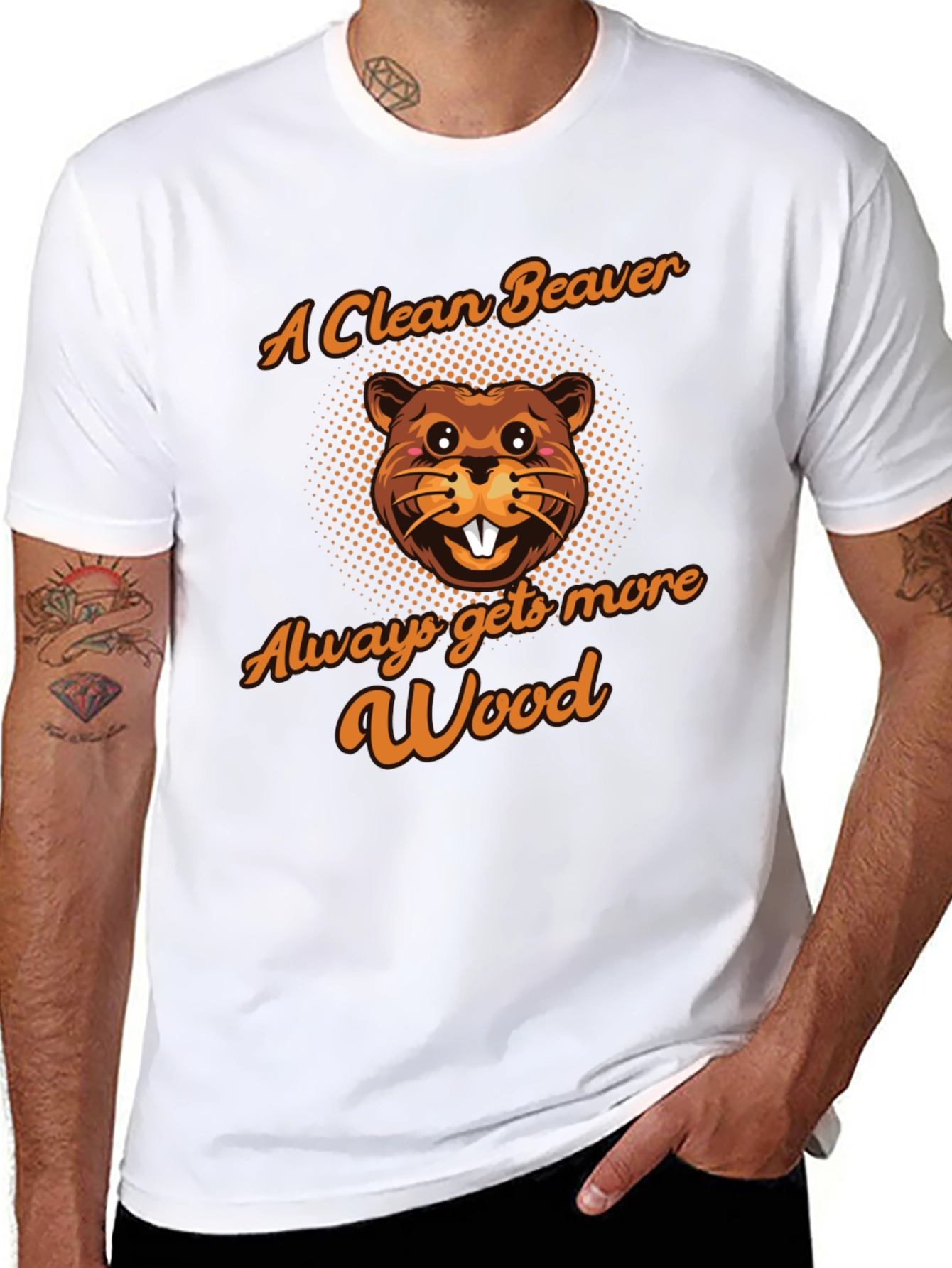 Clean Beaver Wood Graphic Tee