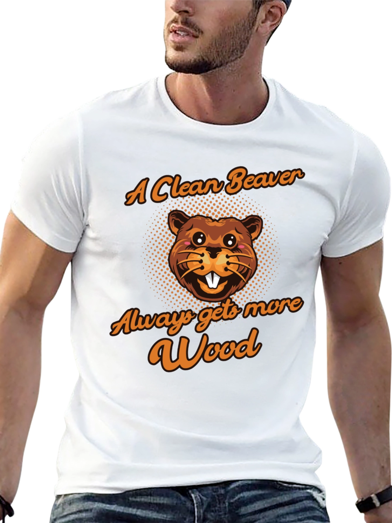 Clean Beaver Wood Graphic Tee