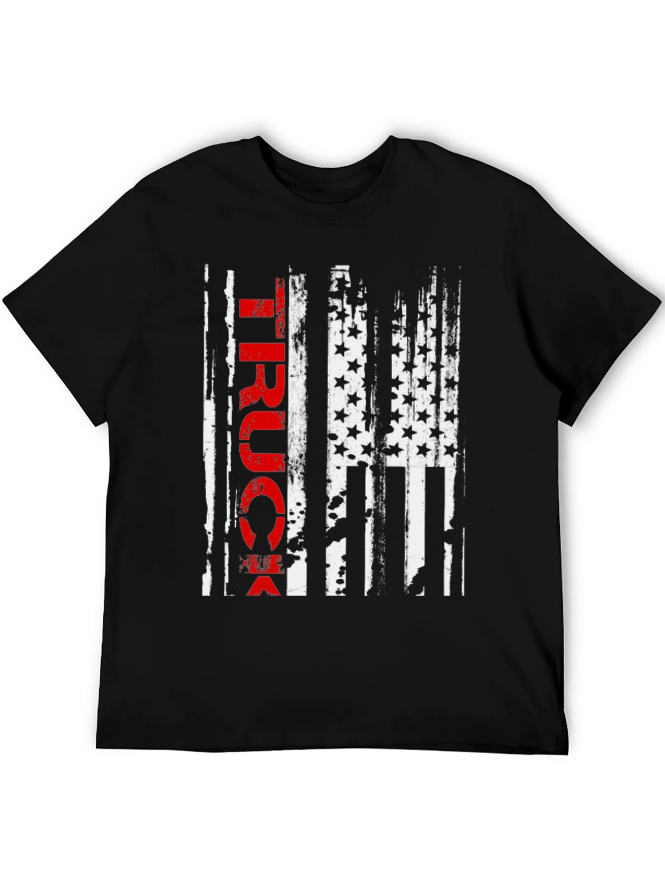 Truck American Flag Graphic Tee - Patriotic Style