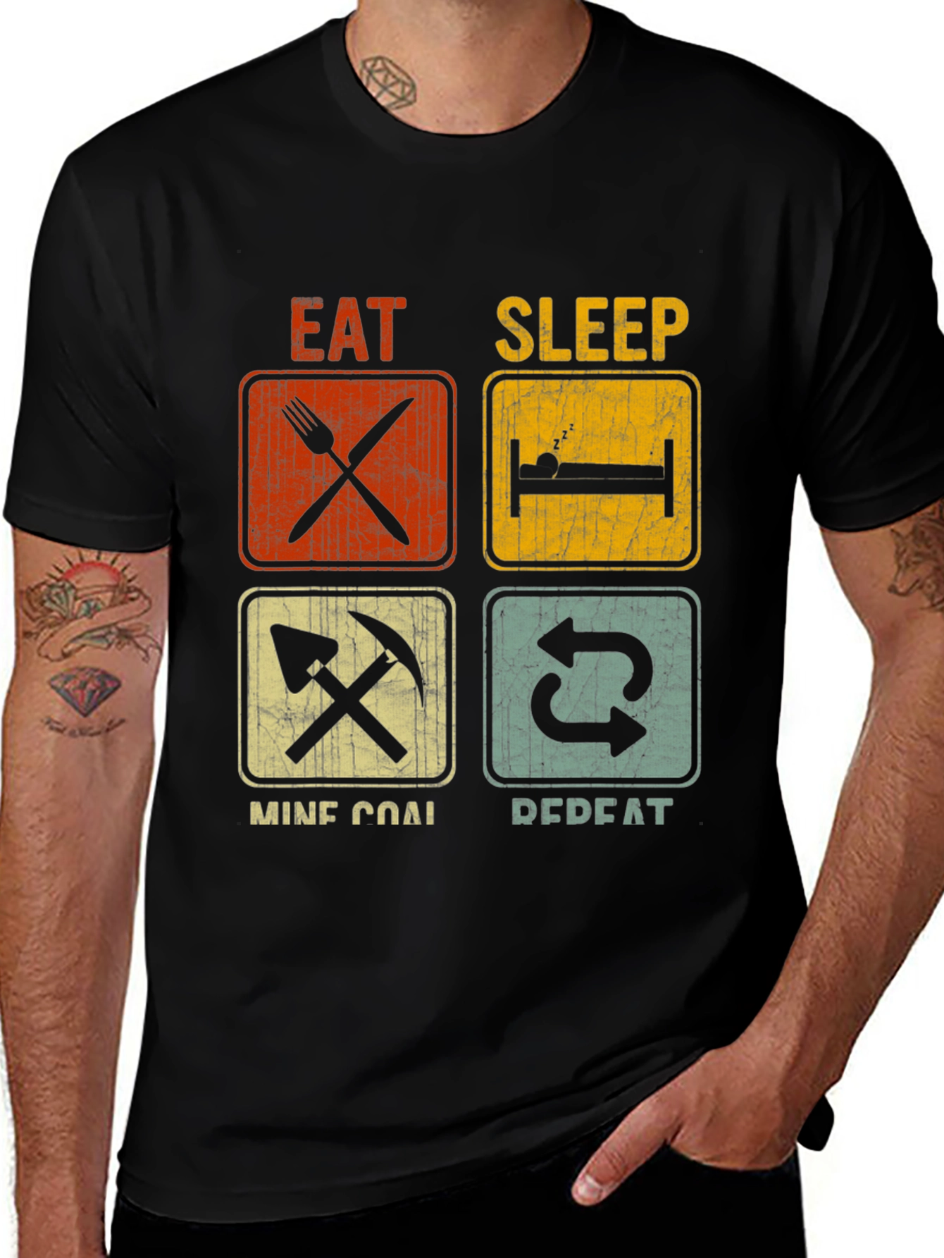 Eat Sleep Mine Coal Repeat T-Shirt