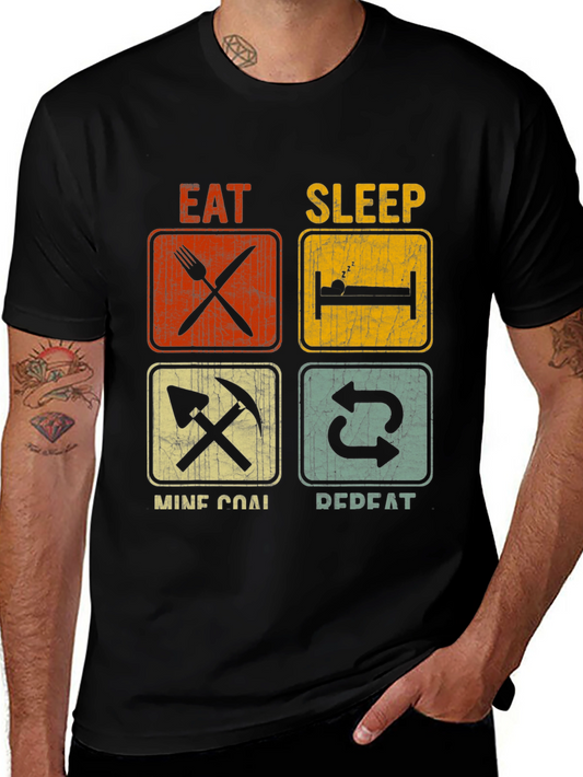 Eat Sleep Mine Coal Repeat T-Shirt