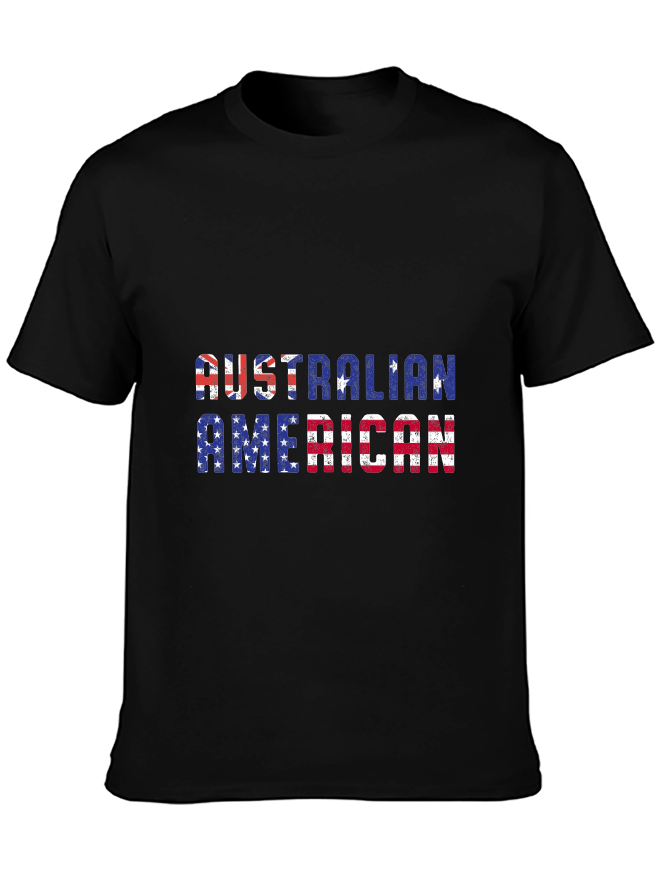 Australian American Flag Patriotic Graphic T-Shirt