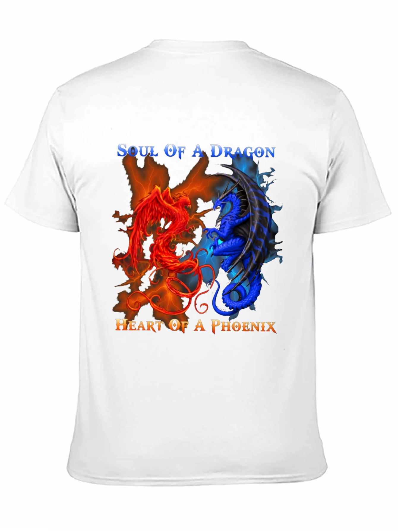 Soul of Dragon Heart of Phoenix Black T-Shirt