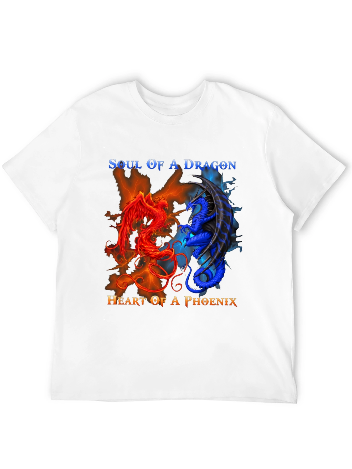 Soul of Dragon Heart of Phoenix Black T-Shirt