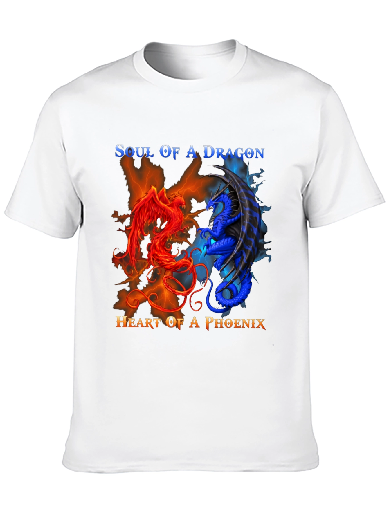 Soul of Dragon Heart of Phoenix Black T-Shirt