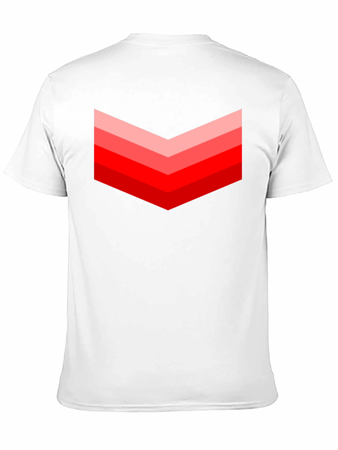 Red Chevron Graphic Black T-Shirt