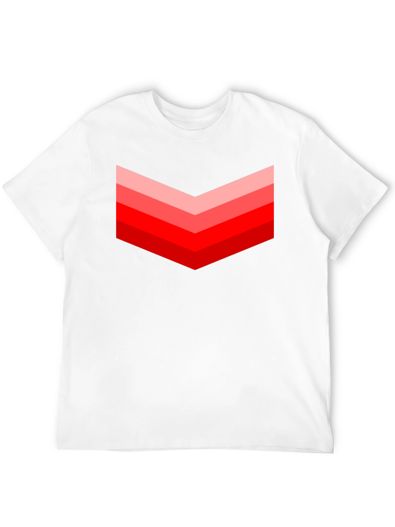 Red Chevron Graphic Black T-Shirt