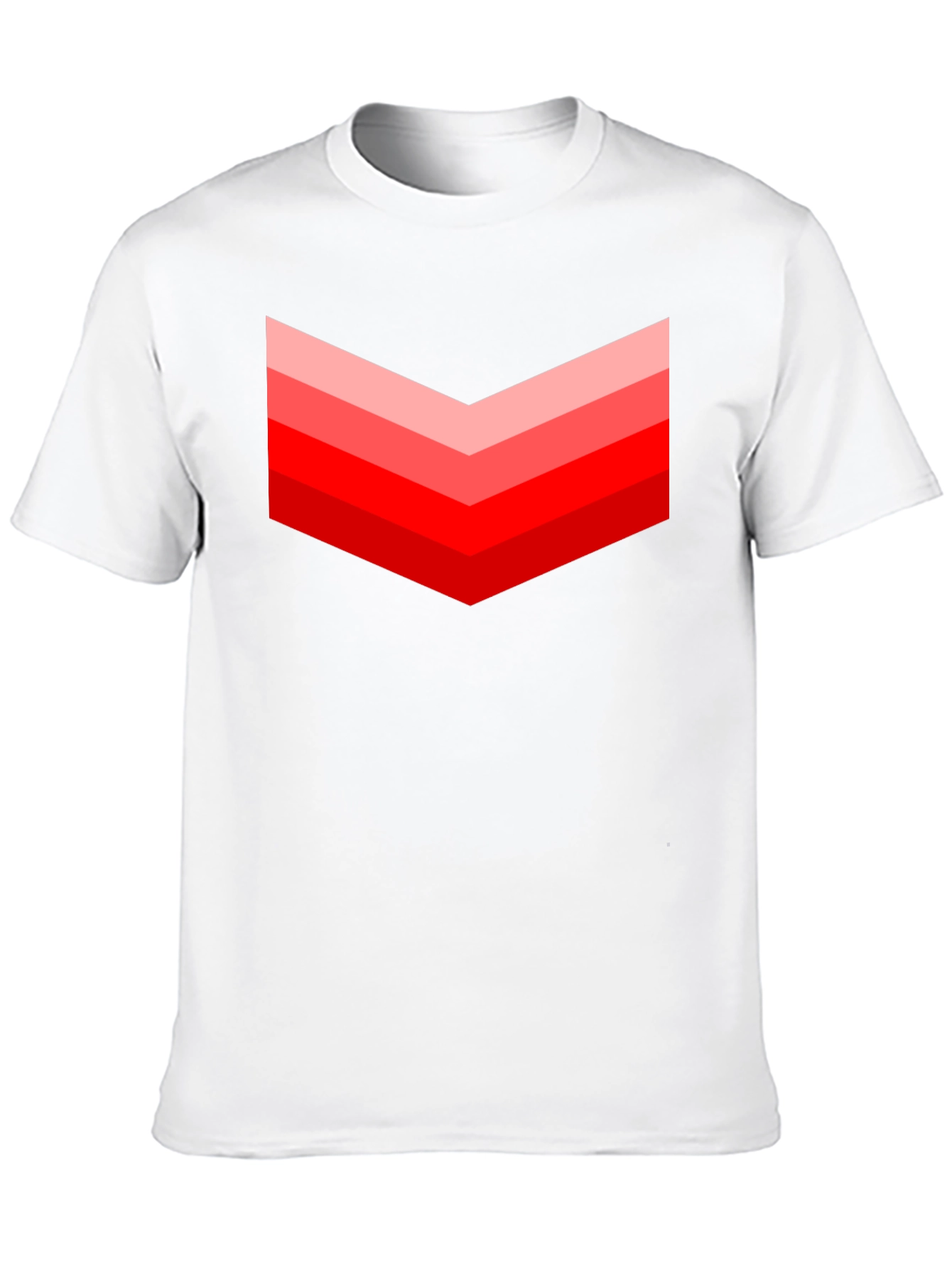 Red Chevron Graphic Black T-Shirt