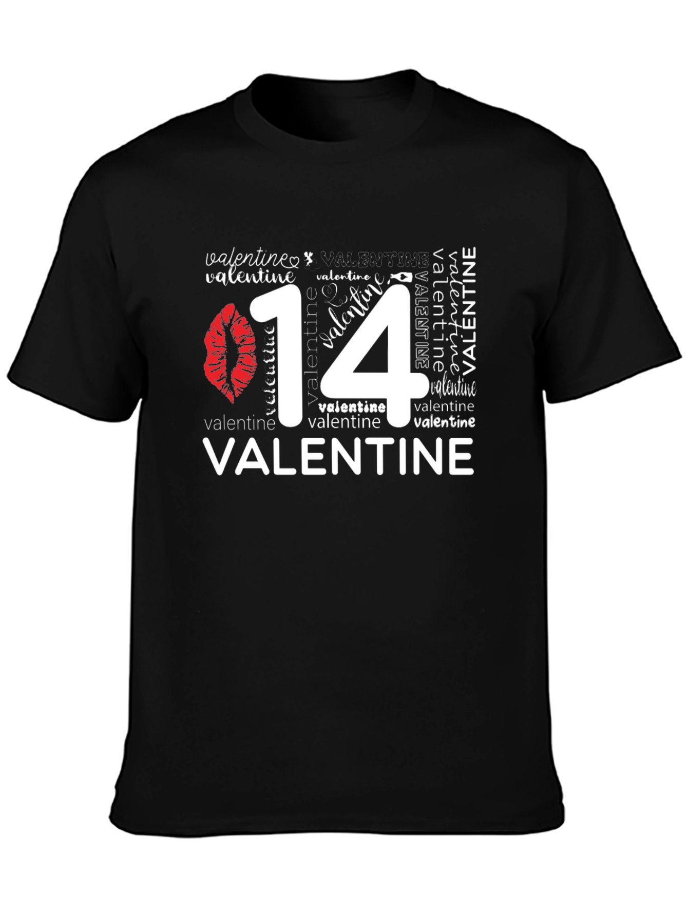 Valentines Day 14 Black Graphic T-Shirt