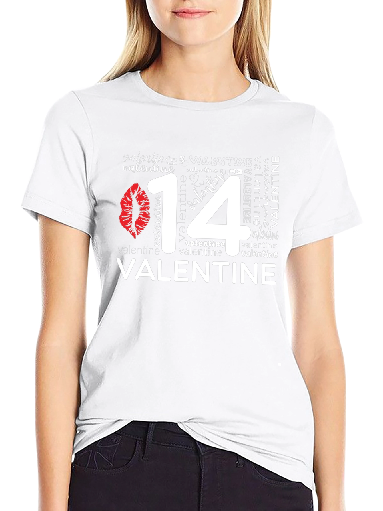Valentines Day 14 Black Graphic T-Shirt