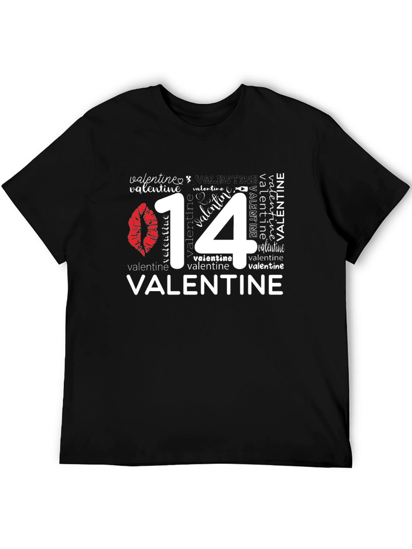 Valentines Day 14 Black Graphic T-Shirt