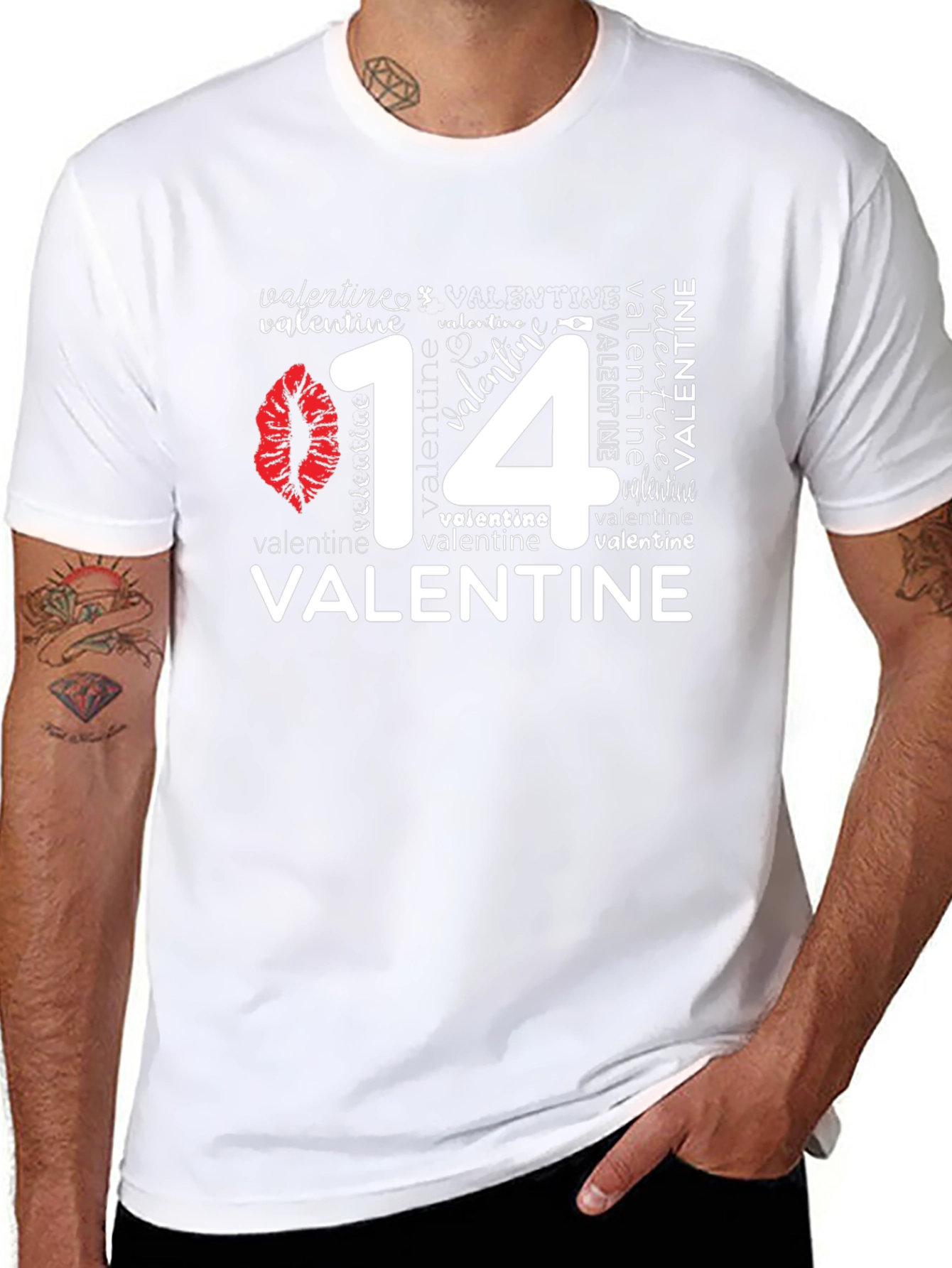 Valentines Day 14 Black Graphic T-Shirt