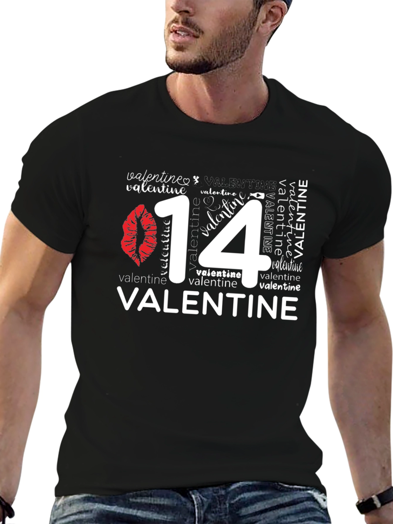 Valentines Day 14 Black Graphic T-Shirt