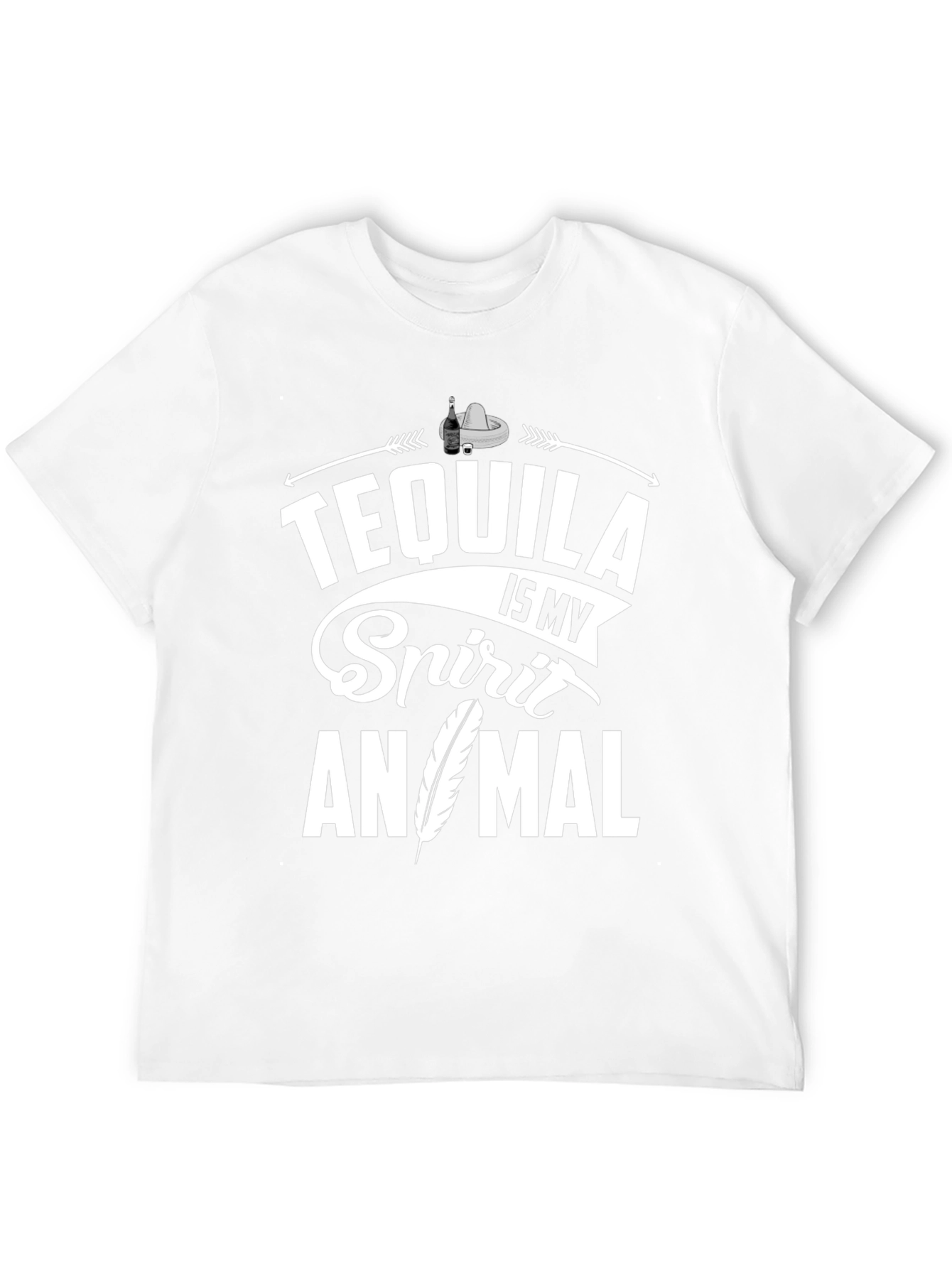 Tequila Is My Spirit Animal T-Shirt - Black
