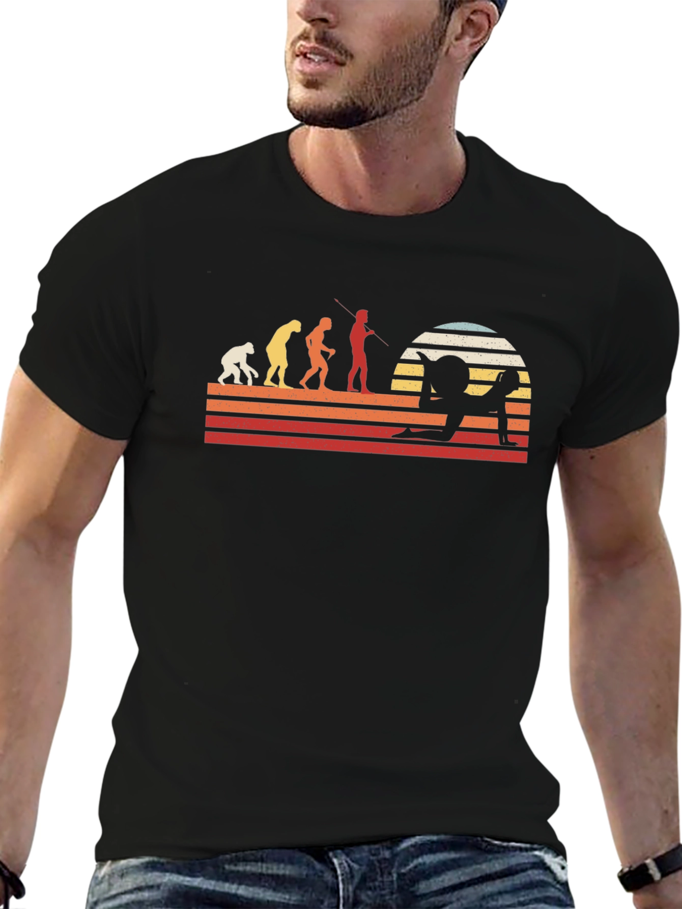 Evolution of Yoga Black T-Shirt
