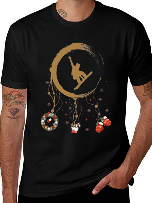 Snowboard Christmas Dreamcatcher Graphic Tee