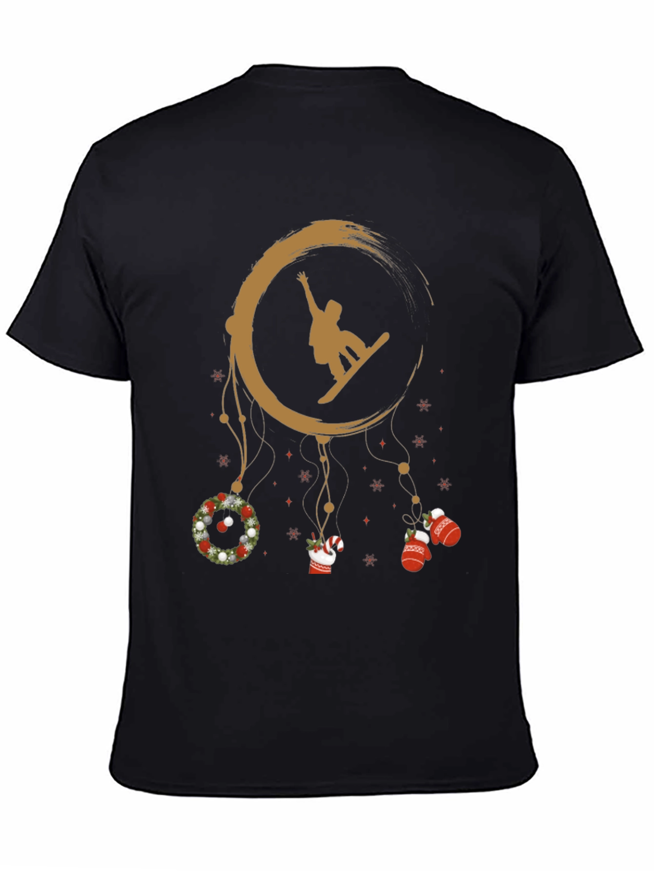 Snowboard Christmas Dreamcatcher Graphic Tee