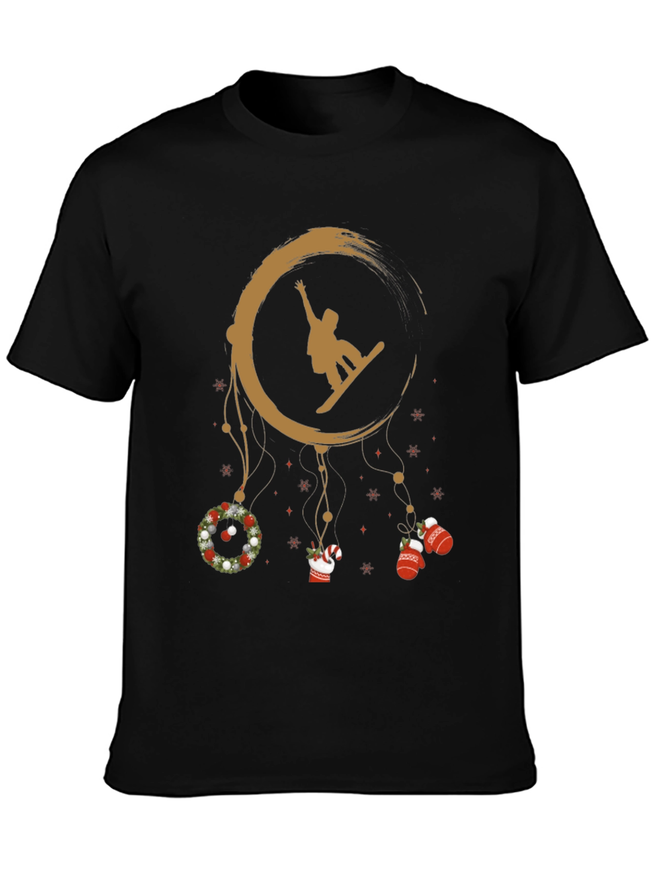 Snowboard Christmas Dreamcatcher Graphic Tee