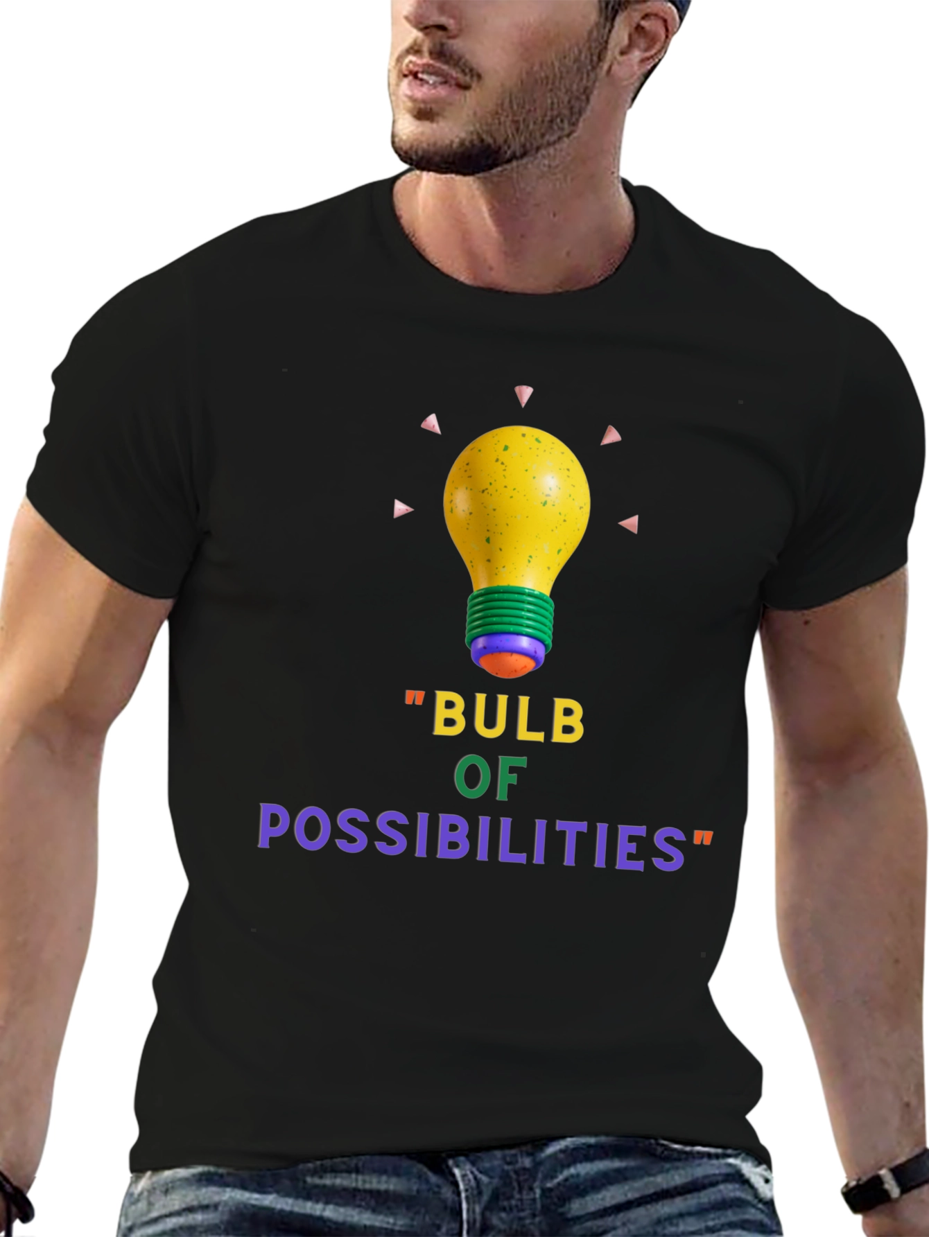 Bulb of Possibilities Black T-Shirt