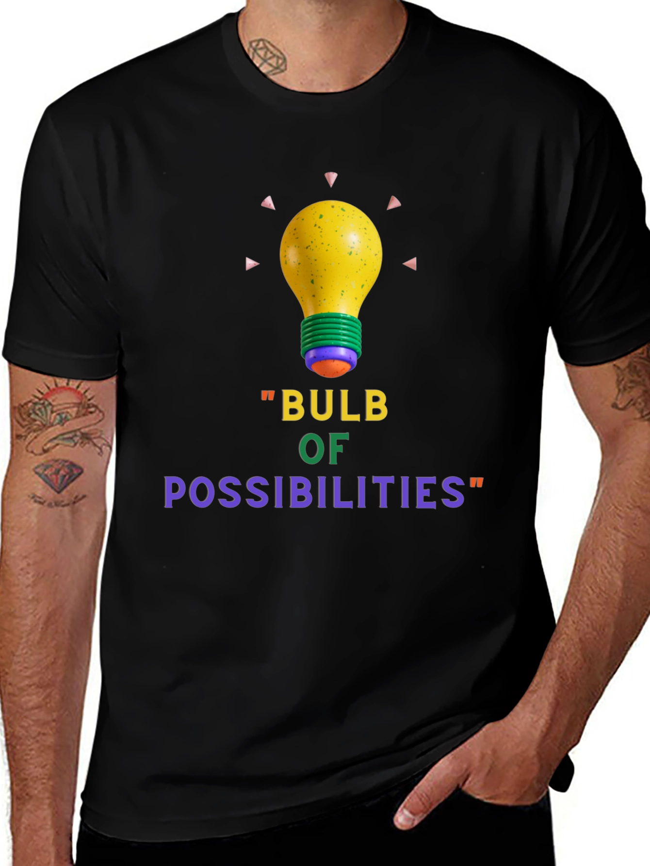 Bulb of Possibilities Black T-Shirt