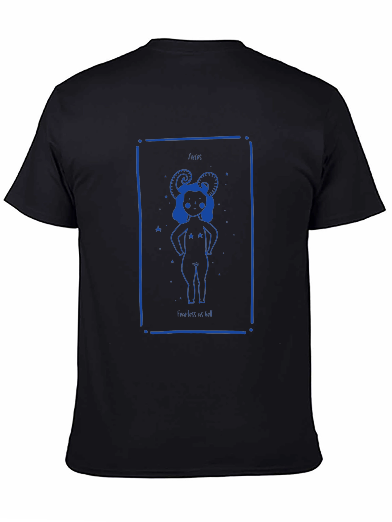 Aries Zodiac Sign Black T-Shirt