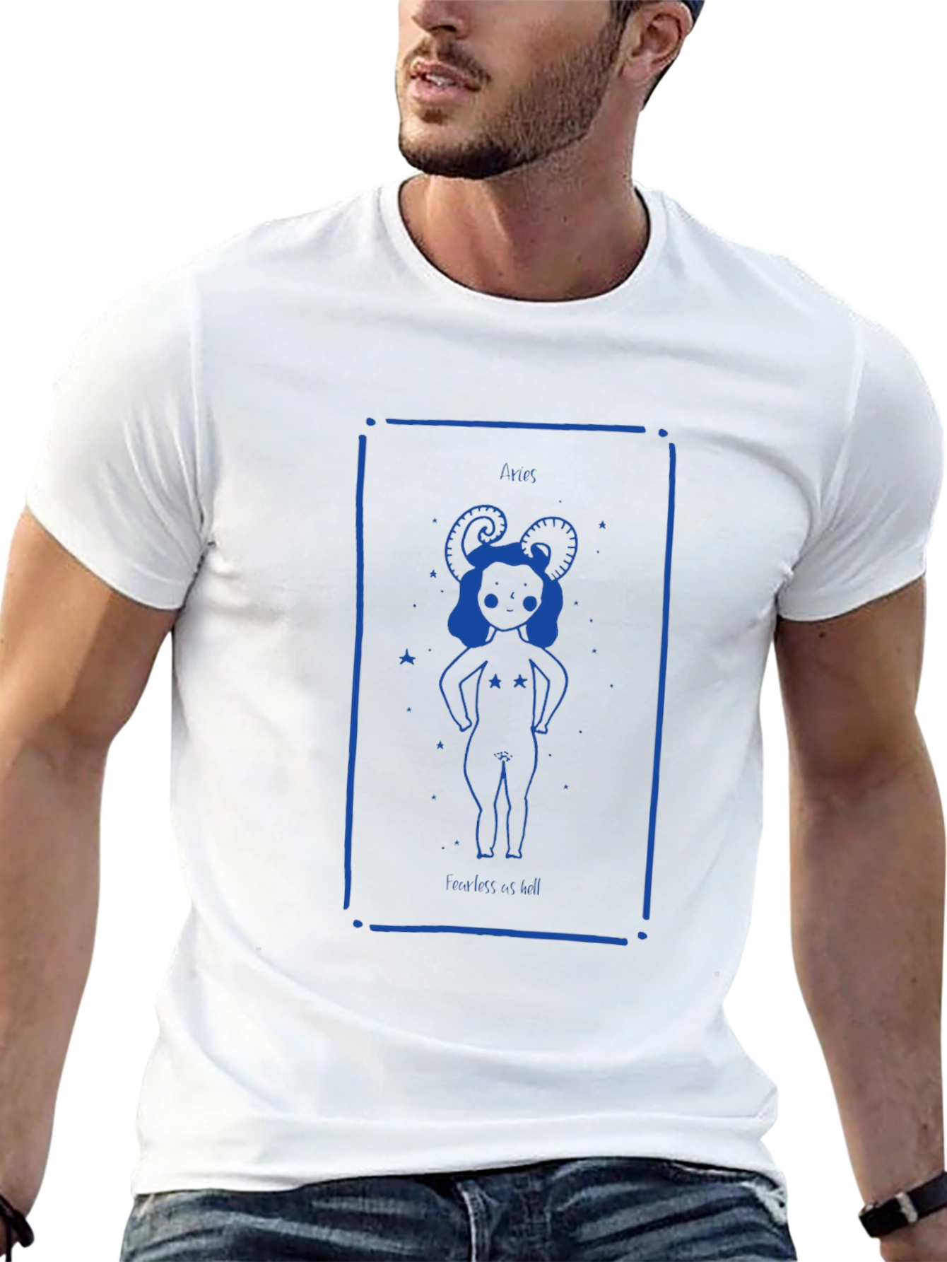 Aries Zodiac Sign Black T-Shirt