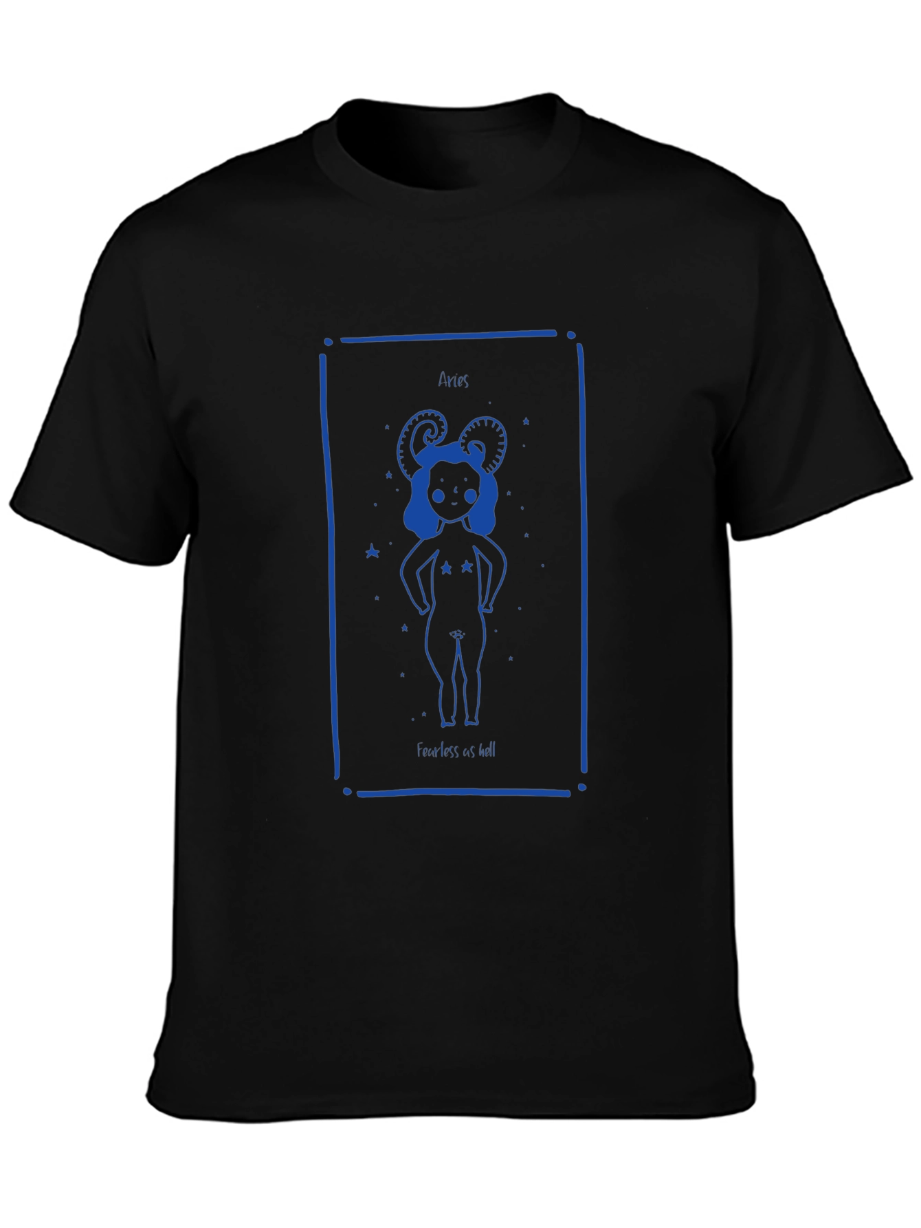 Aries Zodiac Sign Black T-Shirt
